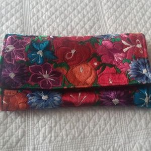 Mexican embroidered clutch